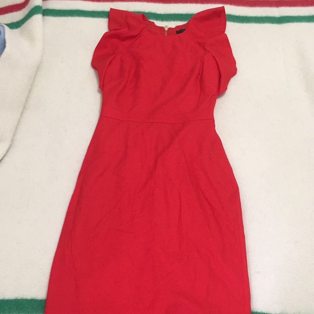 Worn twice! A flutter sleeve J. Crew dress